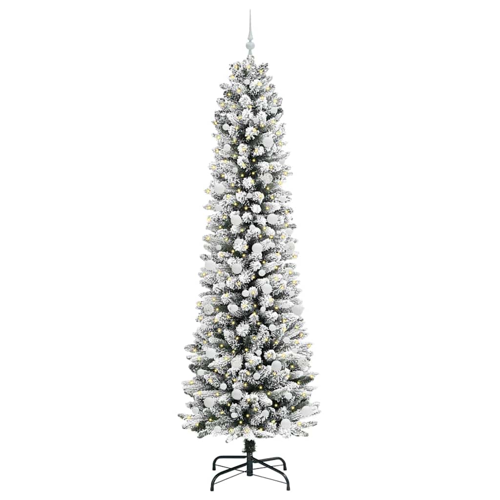 Kunstkerstboom met 300 LED Wit 240 cm PVC en Metaal en Plastic is nu te koop bij PeponiXL, paradijselijk wonen!