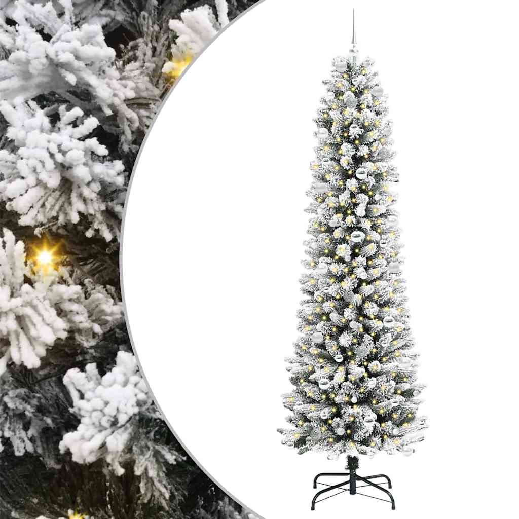 Kunstkerstboom met 300 LED Wit 240 cm PVC en Metaal en Plastic is nu te koop bij PeponiXL, paradijselijk wonen!