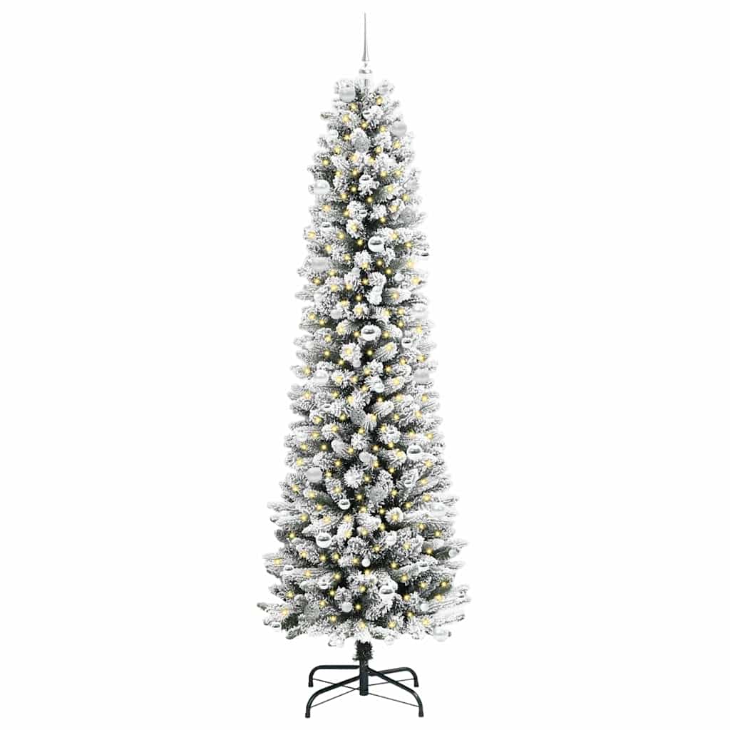 Kunstkerstboom met 300 LED Wit 240 cm PVC en Metaal en Plastic is nu te koop bij PeponiXL, paradijselijk wonen!