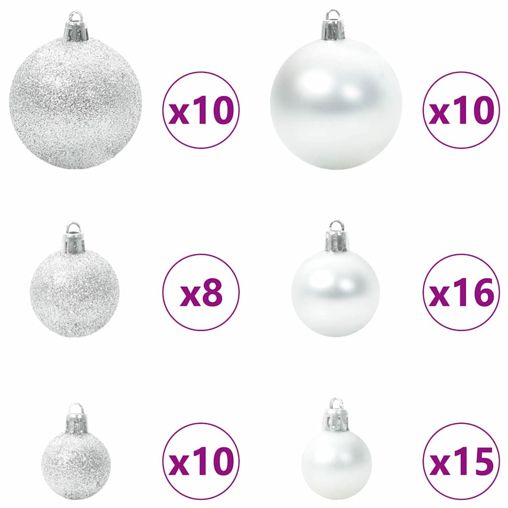 Kunstkerstboom met 300 LED Wit 240 cm PVC en Metaal en Plastic is nu te koop bij PeponiXL, paradijselijk wonen!