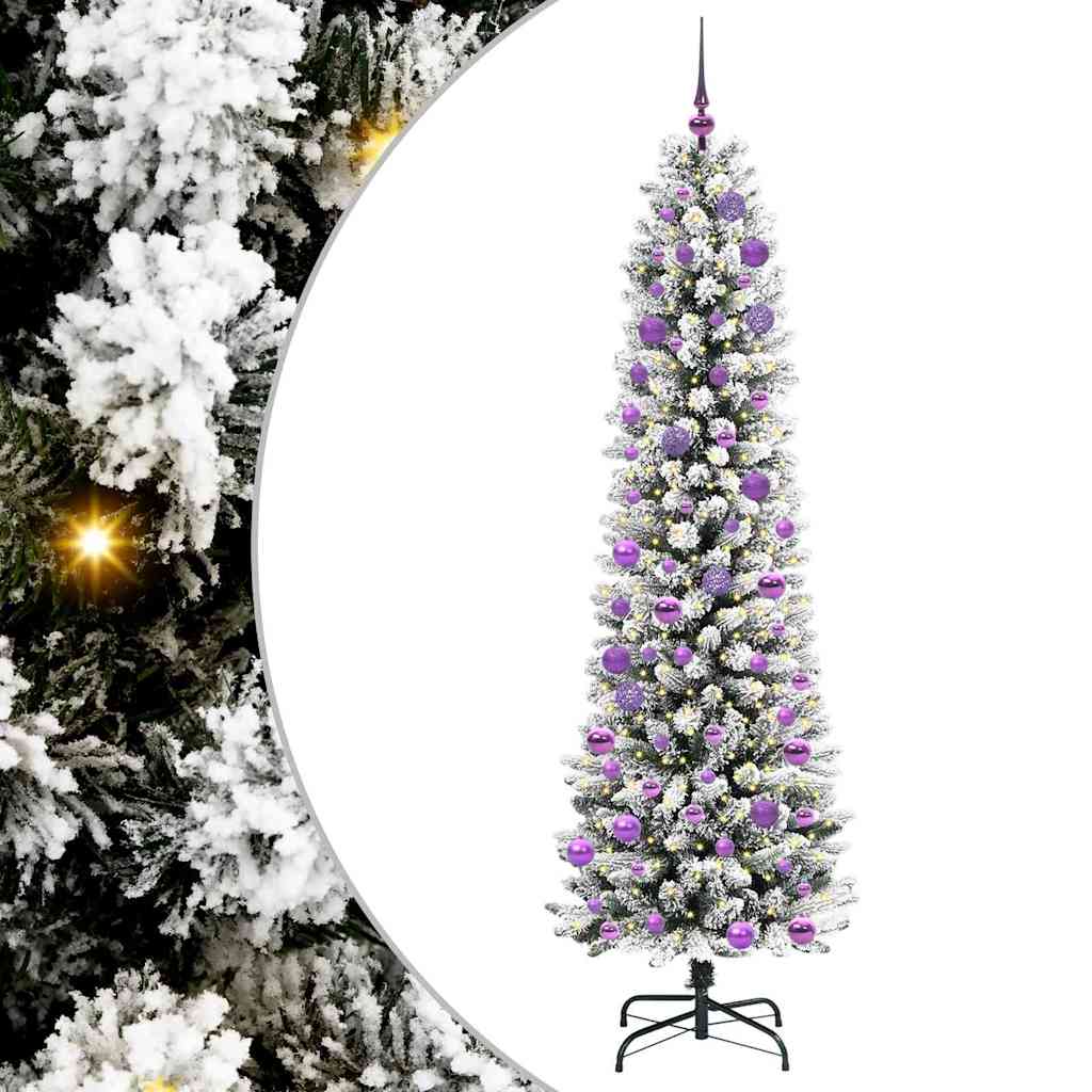 Kunstkerstboom met 300 LED Wit 240 cm PVC en Metaal en Plastic is nu te koop bij PeponiXL, paradijselijk wonen!