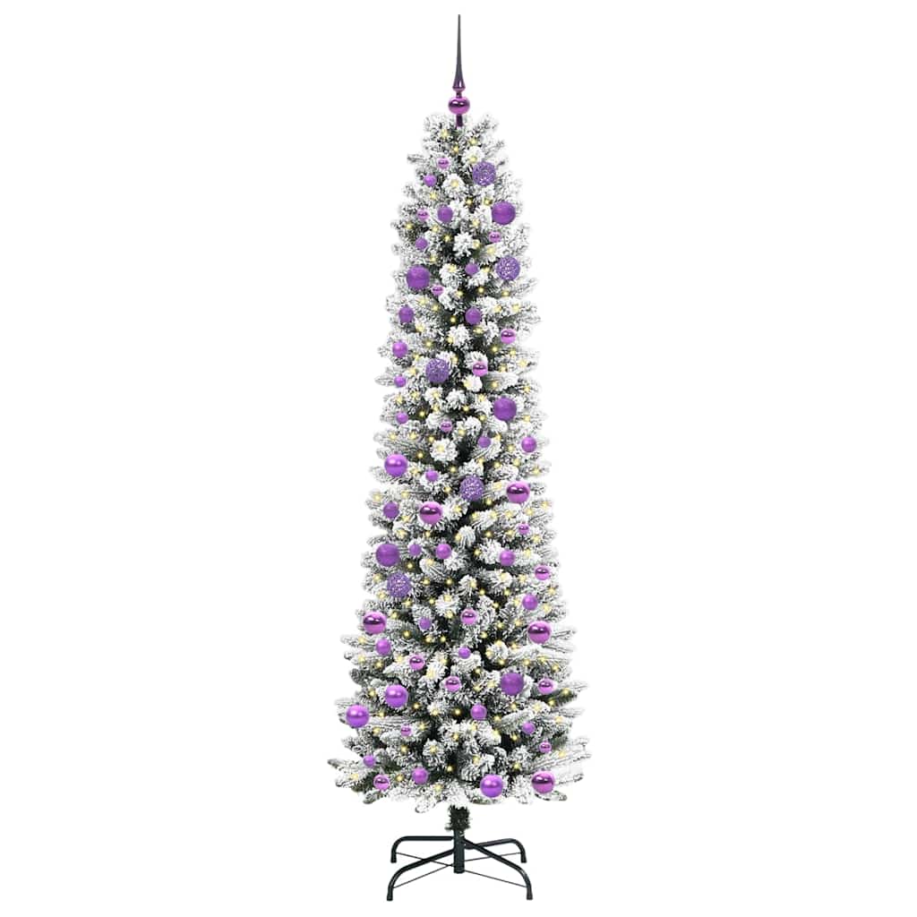 Kunstkerstboom met 300 LED Wit 240 cm PVC en Metaal en Plastic is nu te koop bij PeponiXL, paradijselijk wonen!