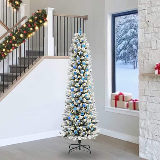 Kunstkerstboom met 300 LED Wit 240 cm PVC en Metaal en Plastic is nu te koop bij PeponiXL, paradijselijk wonen!