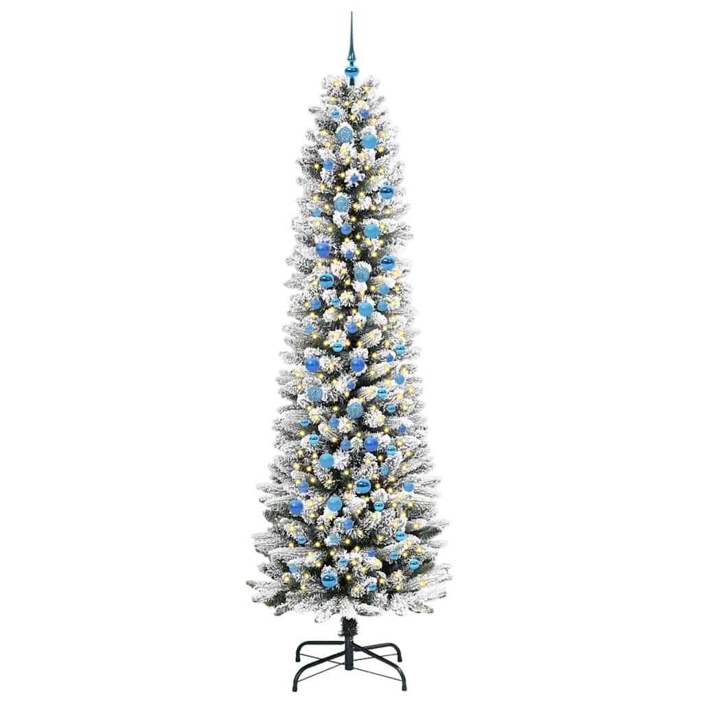 Kunstkerstboom met 300 LED Wit 240 cm PVC en Metaal en Plastic is nu te koop bij PeponiXL, paradijselijk wonen!