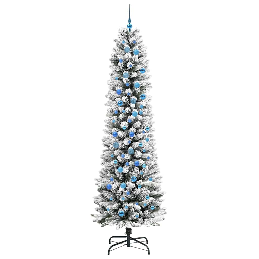 Kunstkerstboom met 300 LED Wit 240 cm PVC en Metaal en Plastic is nu te koop bij PeponiXL, paradijselijk wonen!