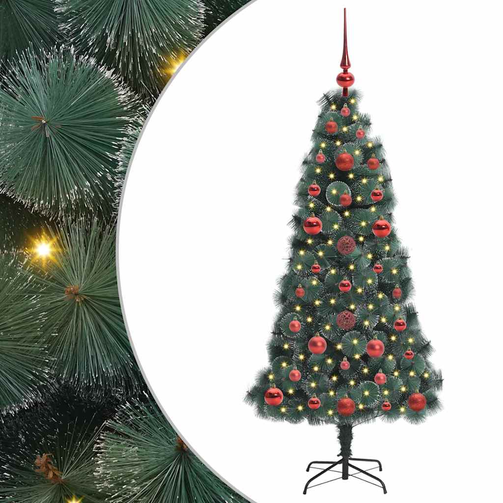 Artificial Pre-lit Kerstboom met Ballenset Groen 120 cm PET is nu te koop bij PeponiXL, paradijselijk wonen!