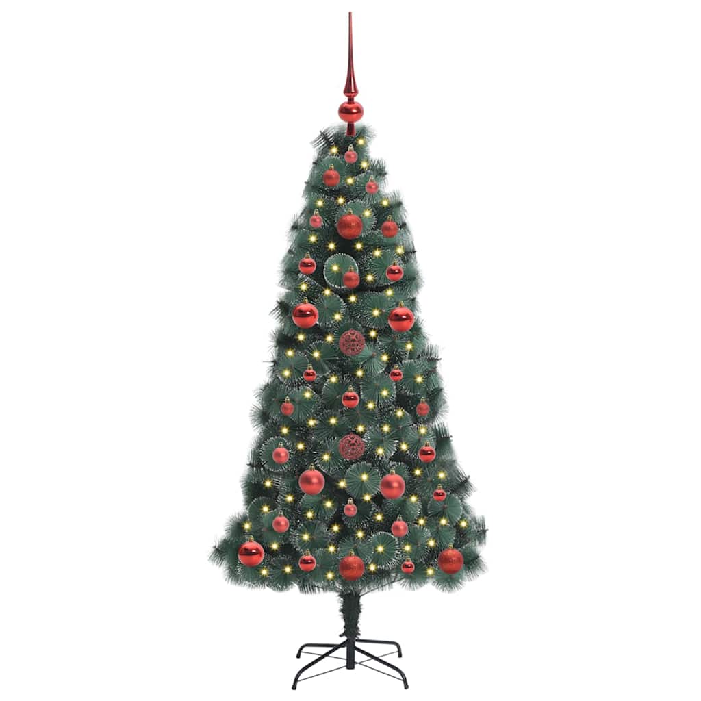 Artificial Pre-lit Kerstboom met Ballenset Groen 120 cm PET is nu te koop bij PeponiXL, paradijselijk wonen!
