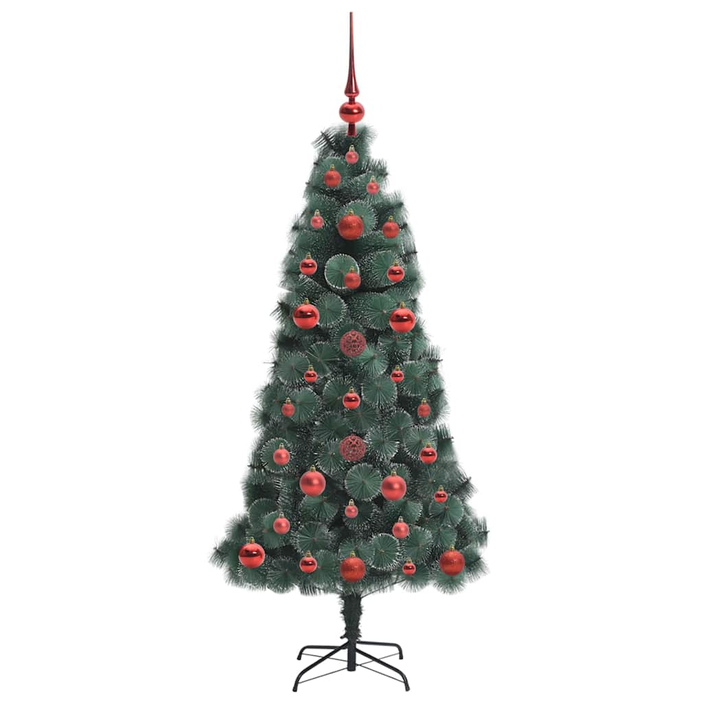 Artificial Pre-lit Kerstboom met Ballenset Groen 120 cm PET is nu te koop bij PeponiXL, paradijselijk wonen!