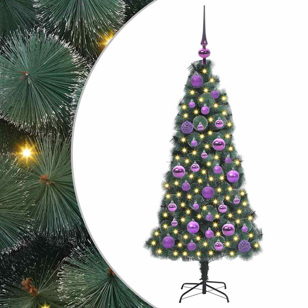 Kunstkerstboom met Lichtjes en Ballenset Groen 120 cm PET is nu te koop bij PeponiXL, paradijselijk wonen!