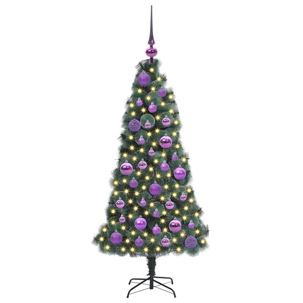 Kunstkerstboom met Lichtjes en Ballenset Groen 120 cm PET is nu te koop bij PeponiXL, paradijselijk wonen!