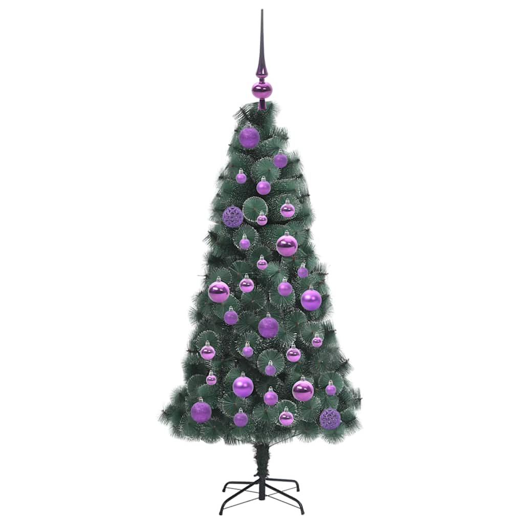 Kunstkerstboom met Lichtjes en Ballenset Groen 120 cm PET is nu te koop bij PeponiXL, paradijselijk wonen!