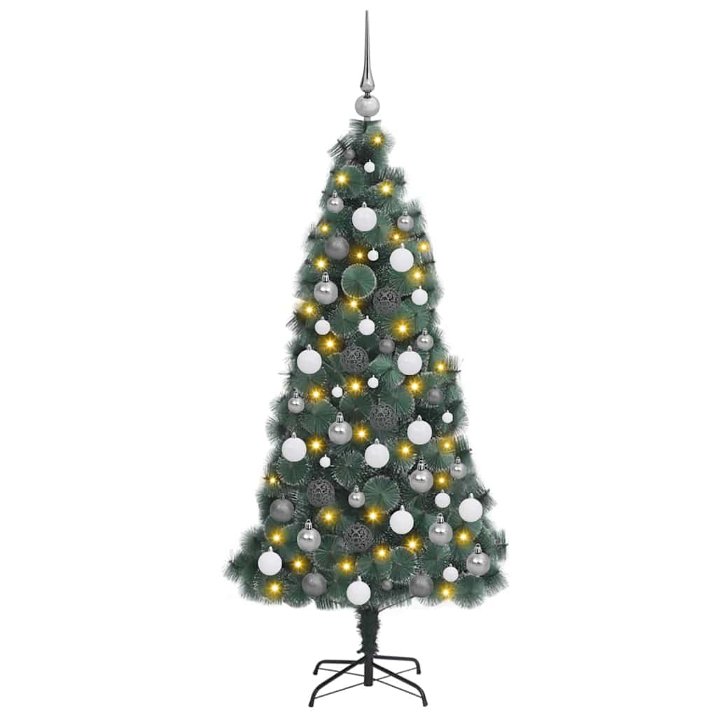 Artificial Pre-lit Kerstboom met Bal Set Groen 150 cm PET is nu te koop bij PeponiXL, paradijselijk wonen!
