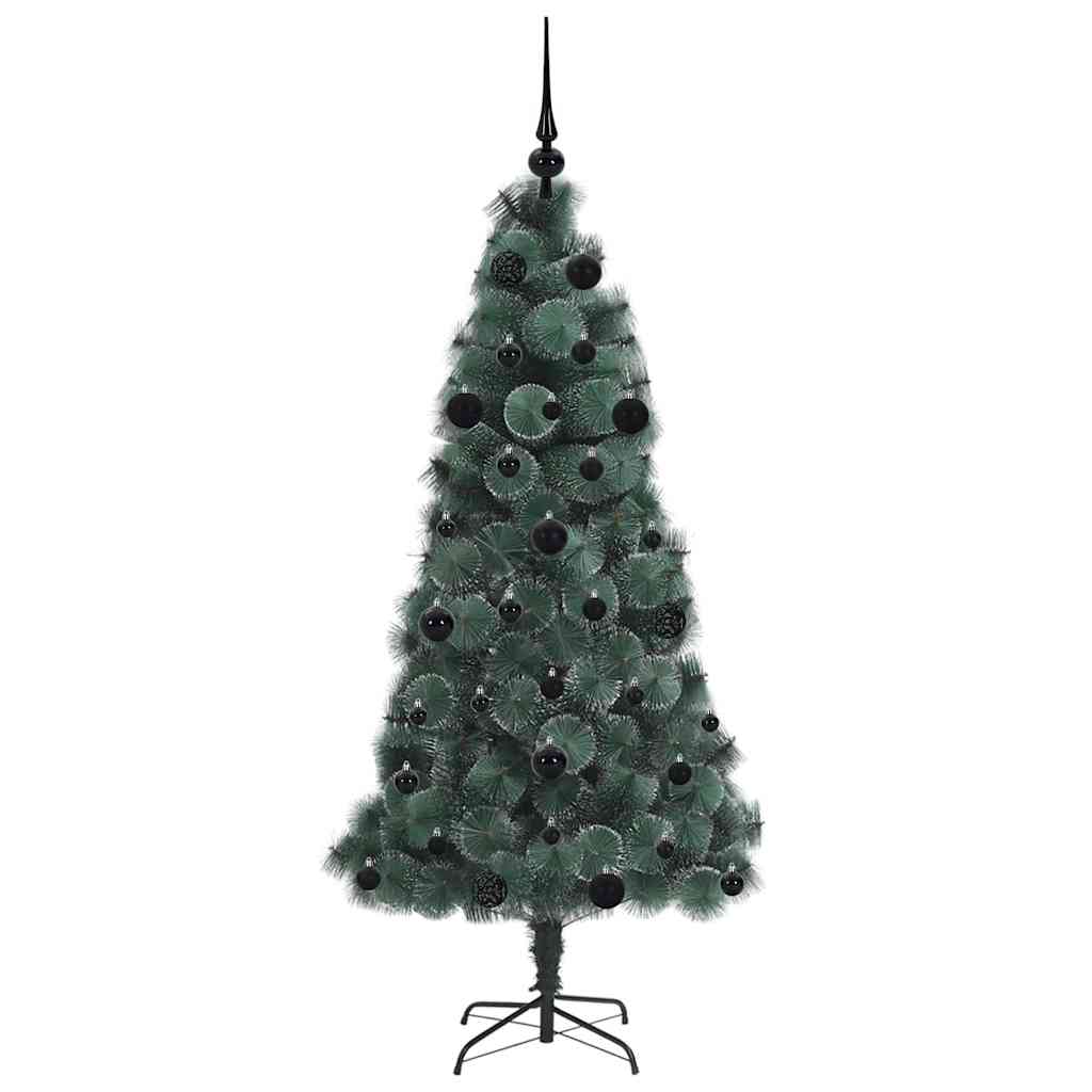 Kunstmatige Voorverlichte Kerstboom met Bal Set Groen 150 cm is nu te koop bij PeponiXL, paradijselijk wonen!
