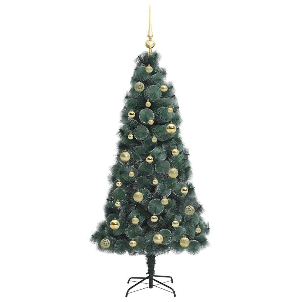 Kunstkerstboom met verlichting en balset Groen 150 cm PET is nu te koop bij PeponiXL, paradijselijk wonen!