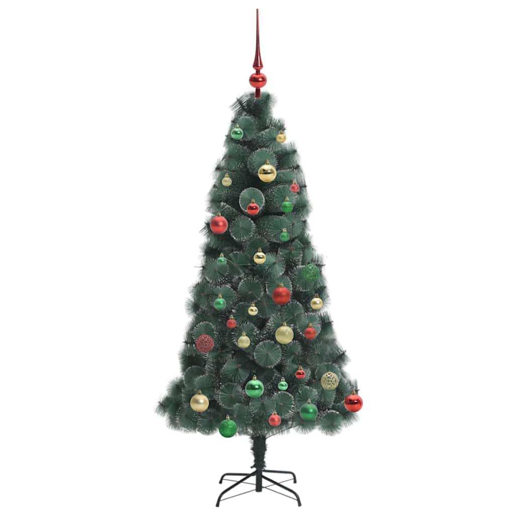Kunstmatige Voorverlichte Kerstboom met Ballen Set Groen 150 cm is nu te koop bij PeponiXL, paradijselijk wonen!