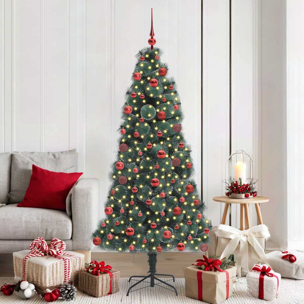 Kunstmatig Voorverlicht Kerstboompje met Bal Set Groen 180 cm is nu te koop bij PeponiXL, paradijselijk wonen!