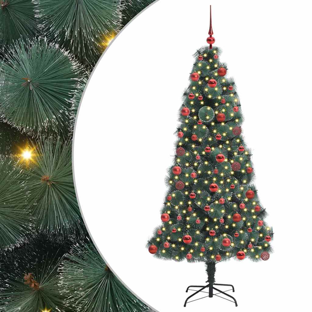 Kunstmatig Voorverlicht Kerstboompje met Bal Set Groen 180 cm is nu te koop bij PeponiXL, paradijselijk wonen!