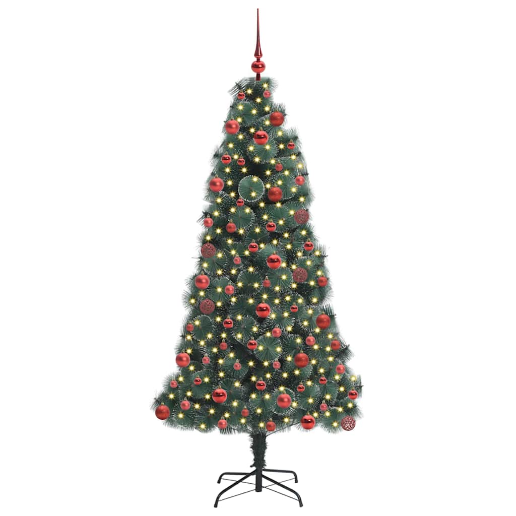 Kunstmatig Voorverlicht Kerstboompje met Bal Set Groen 180 cm is nu te koop bij PeponiXL, paradijselijk wonen!