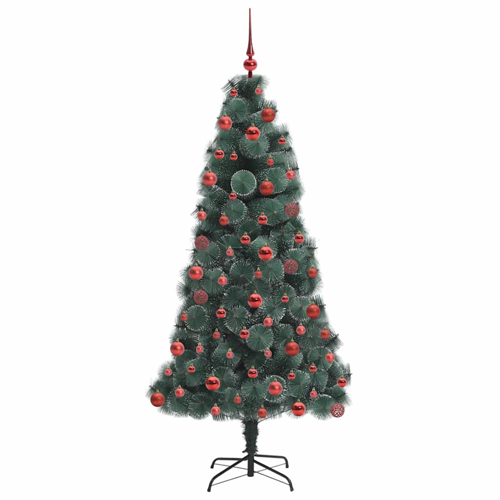 Kunstmatig Voorverlicht Kerstboompje met Bal Set Groen 180 cm is nu te koop bij PeponiXL, paradijselijk wonen!