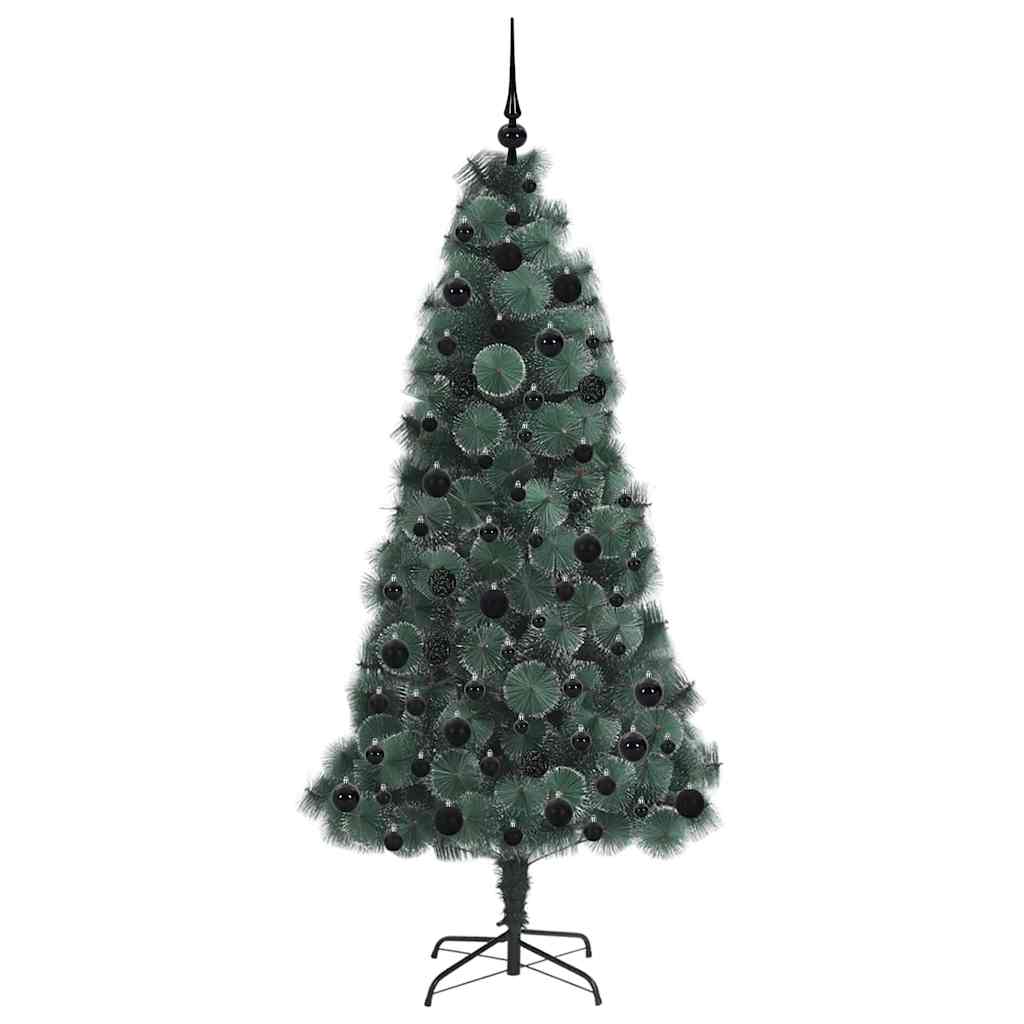 Kunst Kerstboom met Verlichting en Bal Set Groen 180 cm PET is nu te koop bij PeponiXL, paradijselijk wonen!