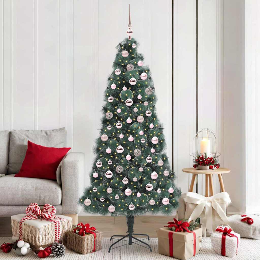Kunstkerstboom met verlichting en ballenset Groen 180 cm PET is nu te koop bij PeponiXL, paradijselijk wonen!