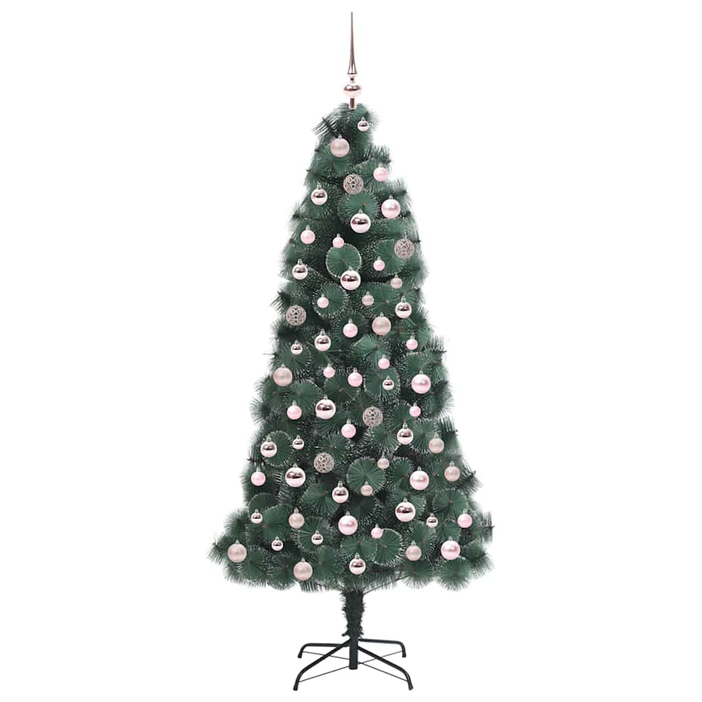 Kunstkerstboom met verlichting en ballenset Groen 180 cm PET is nu te koop bij PeponiXL, paradijselijk wonen!