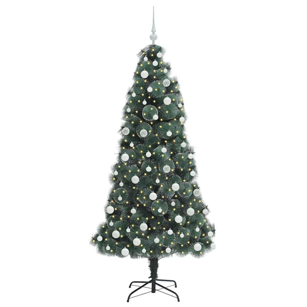 Kunstkerstboom met verlichting en ballenset Groen 180 cm PET is nu te koop bij PeponiXL, paradijselijk wonen!