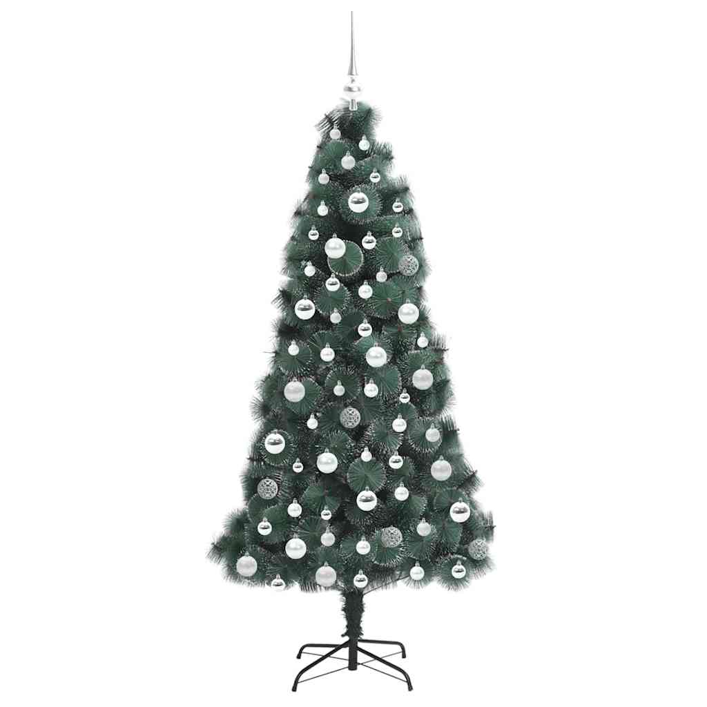 Kunstmatige Voorverlichte Kerstboom met Ballenset Groen 180 cm is nu te koop bij PeponiXL, paradijselijk wonen!