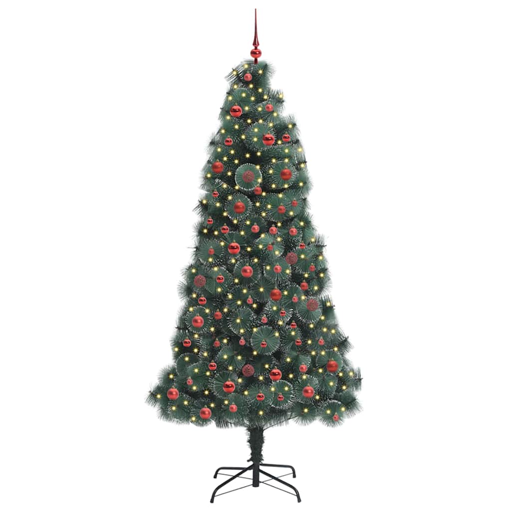 Artificial Pre-lit Kerstboom met Ballenset Groen 210 cm PET is nu te koop bij PeponiXL, paradijselijk wonen!