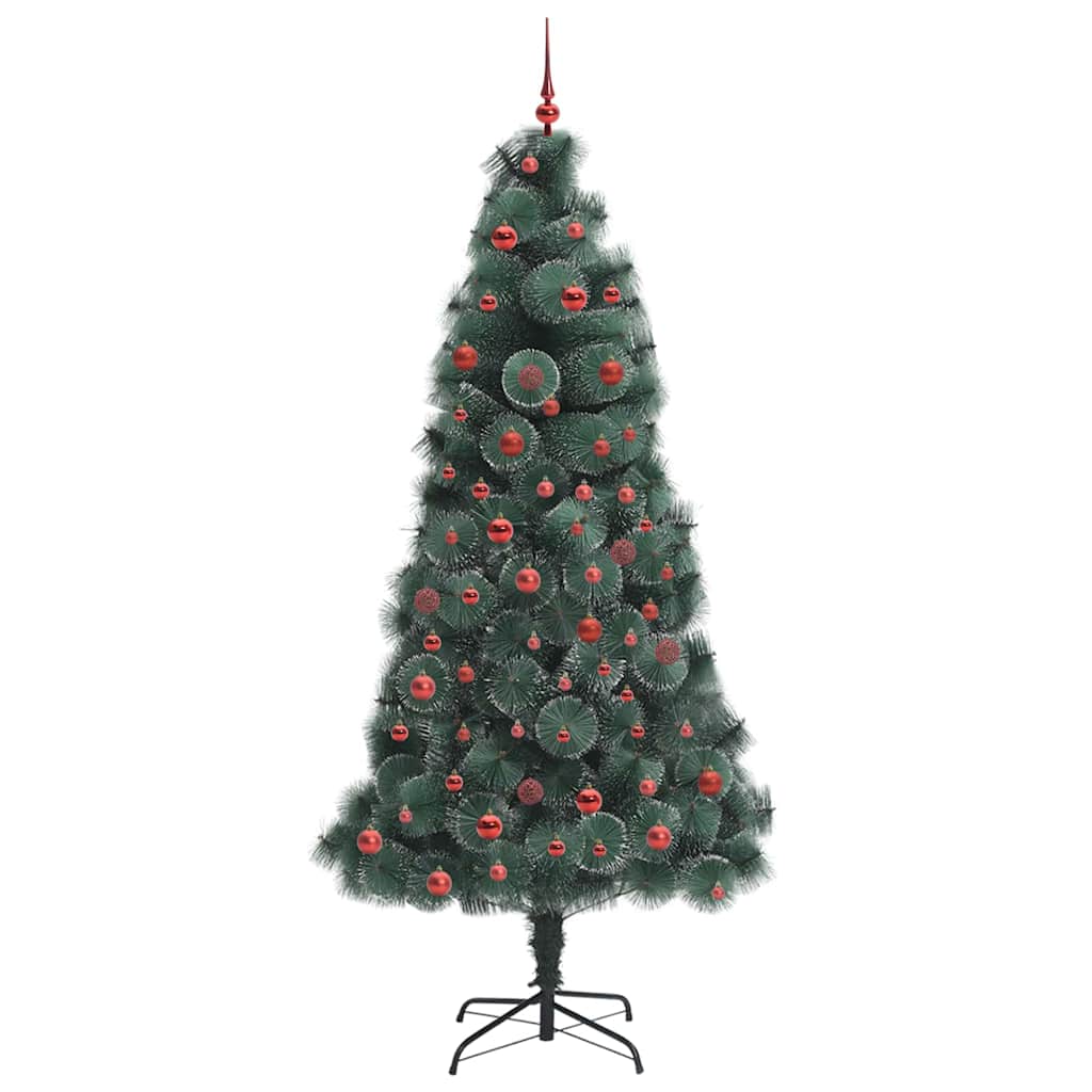 Artificial Pre-lit Kerstboom met Ballenset Groen 210 cm PET is nu te koop bij PeponiXL, paradijselijk wonen!