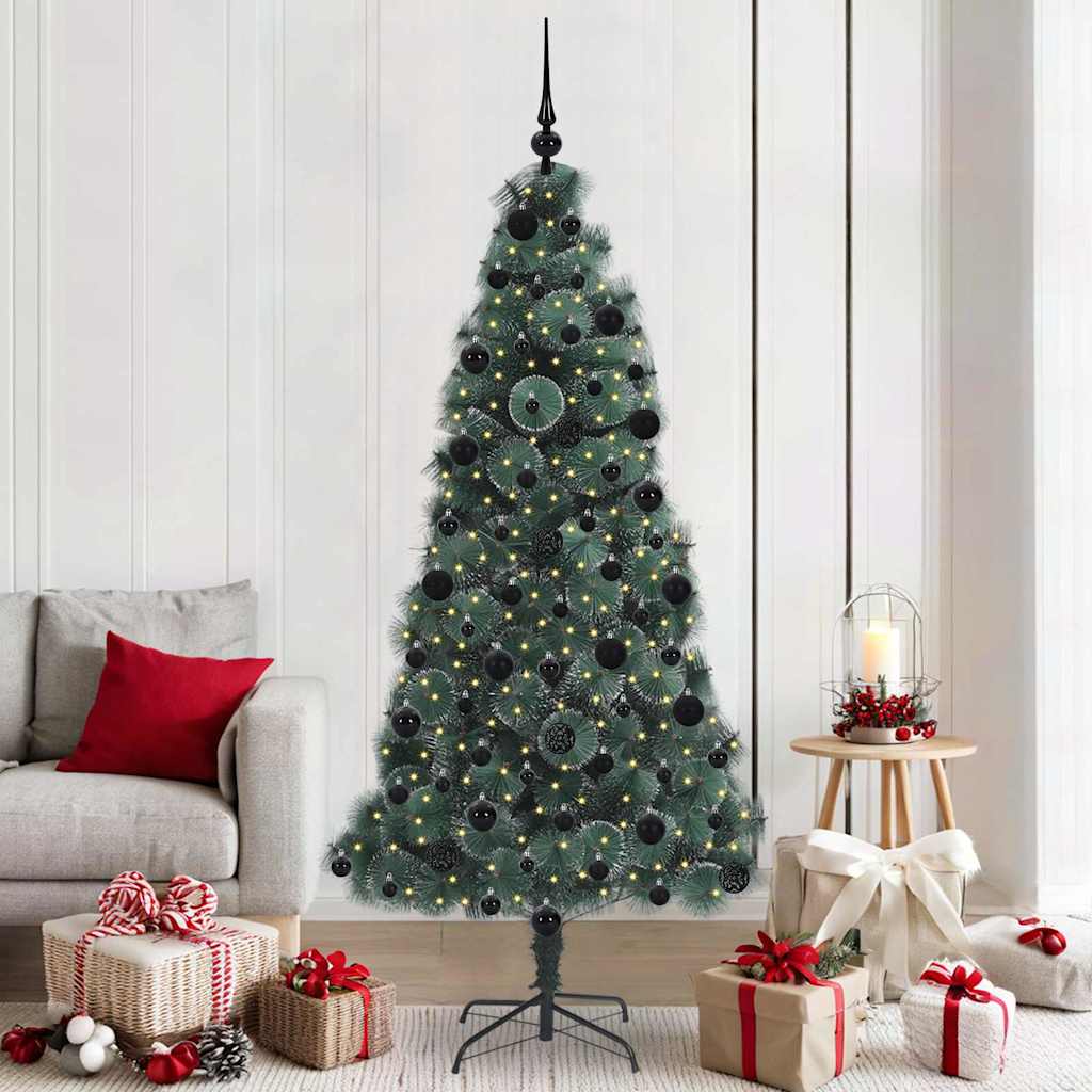 Kunst kerstboom met verlichting en ballenset Groen 210 cm PET is nu te koop bij PeponiXL, paradijselijk wonen!