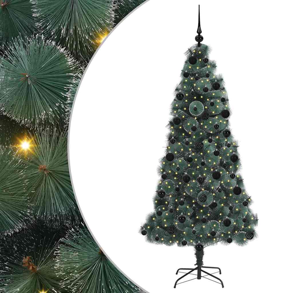 Kunst kerstboom met verlichting en ballenset Groen 210 cm PET is nu te koop bij PeponiXL, paradijselijk wonen!