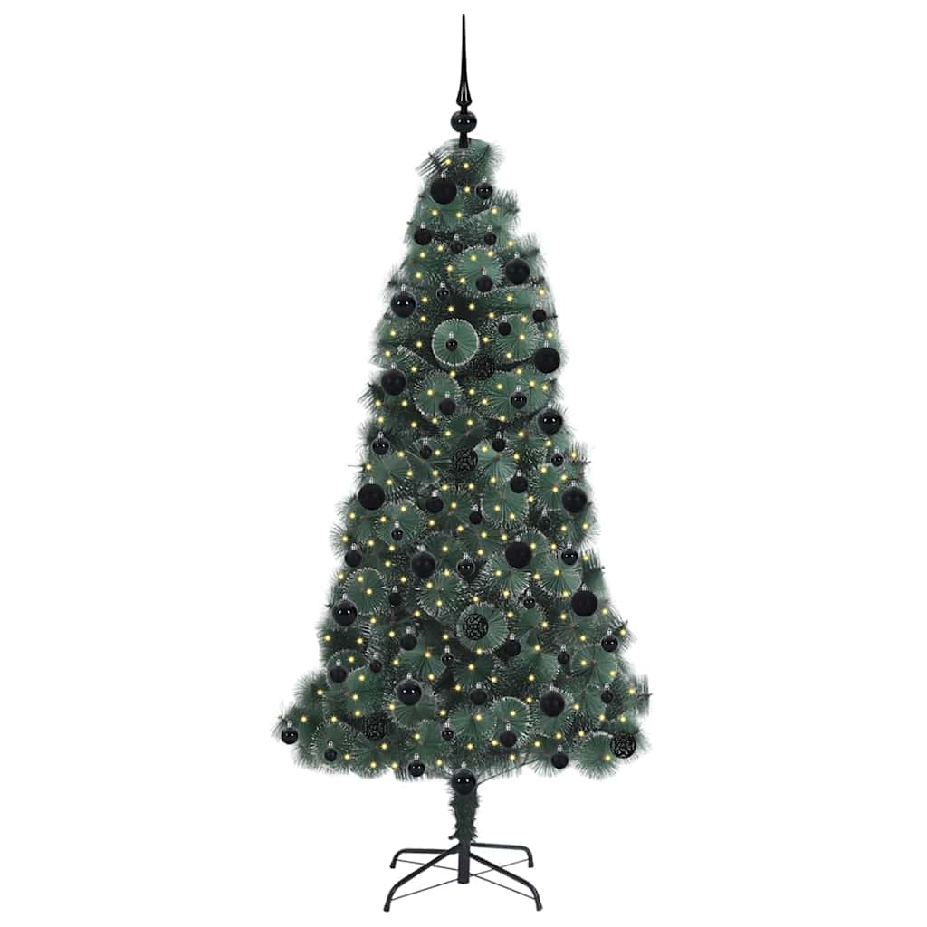 Kunst kerstboom met verlichting en ballenset Groen 210 cm PET is nu te koop bij PeponiXL, paradijselijk wonen!