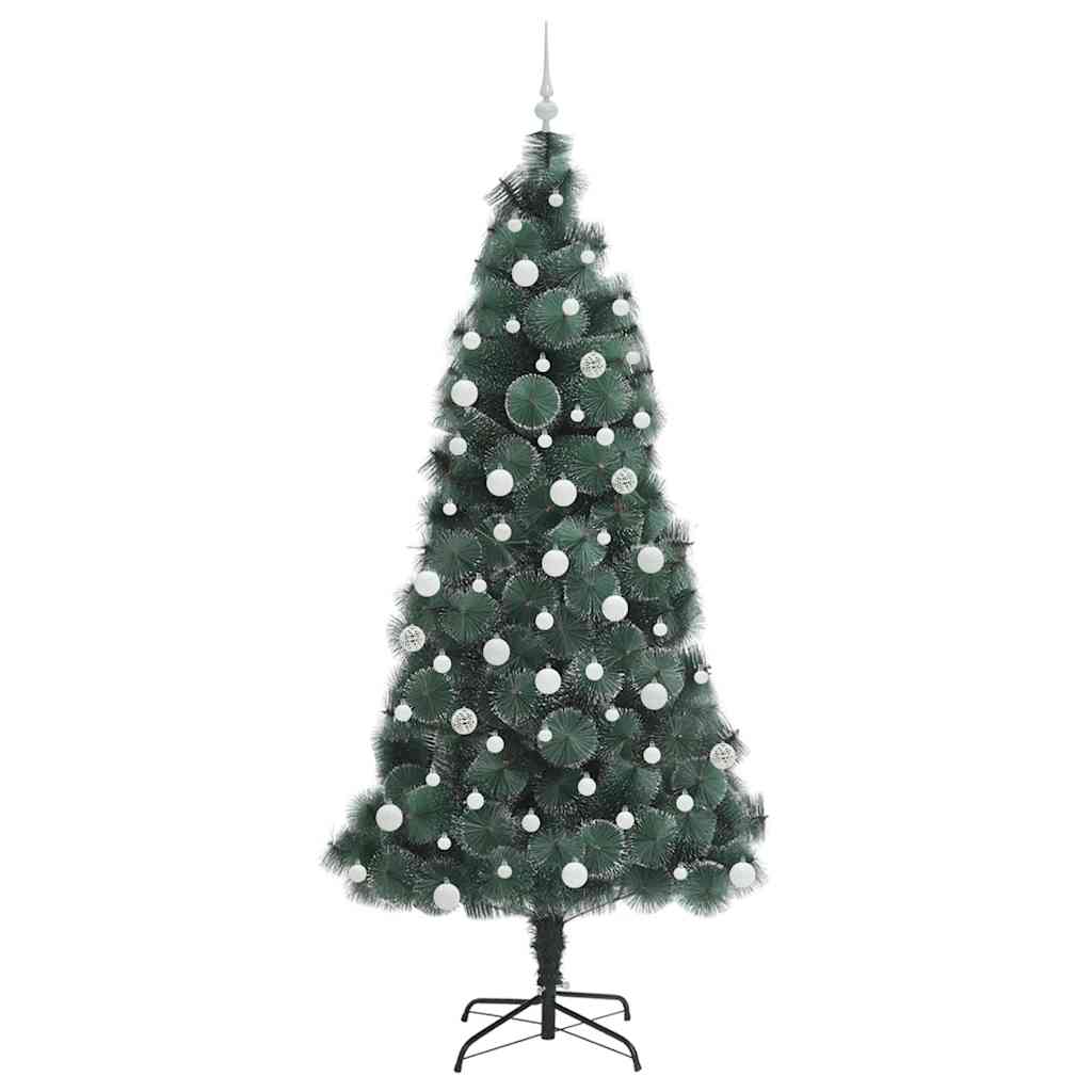 Kunstmatige voorverlichte kerstboom met ballenset Groen 210 cm is nu te koop bij PeponiXL, paradijselijk wonen!