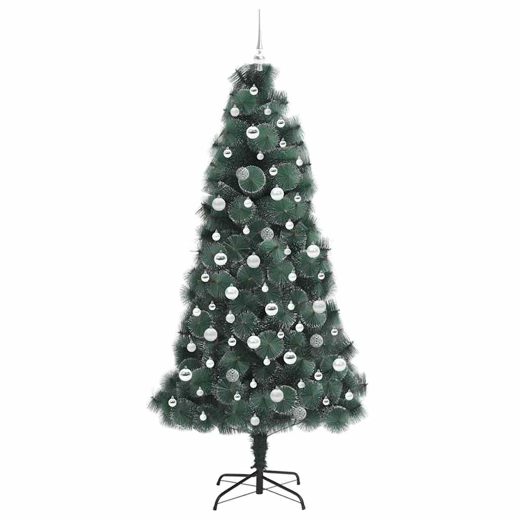 Kunstmatige voorverlichte kerstboom met ballenset Groen 210 cm is nu te koop bij PeponiXL, paradijselijk wonen!