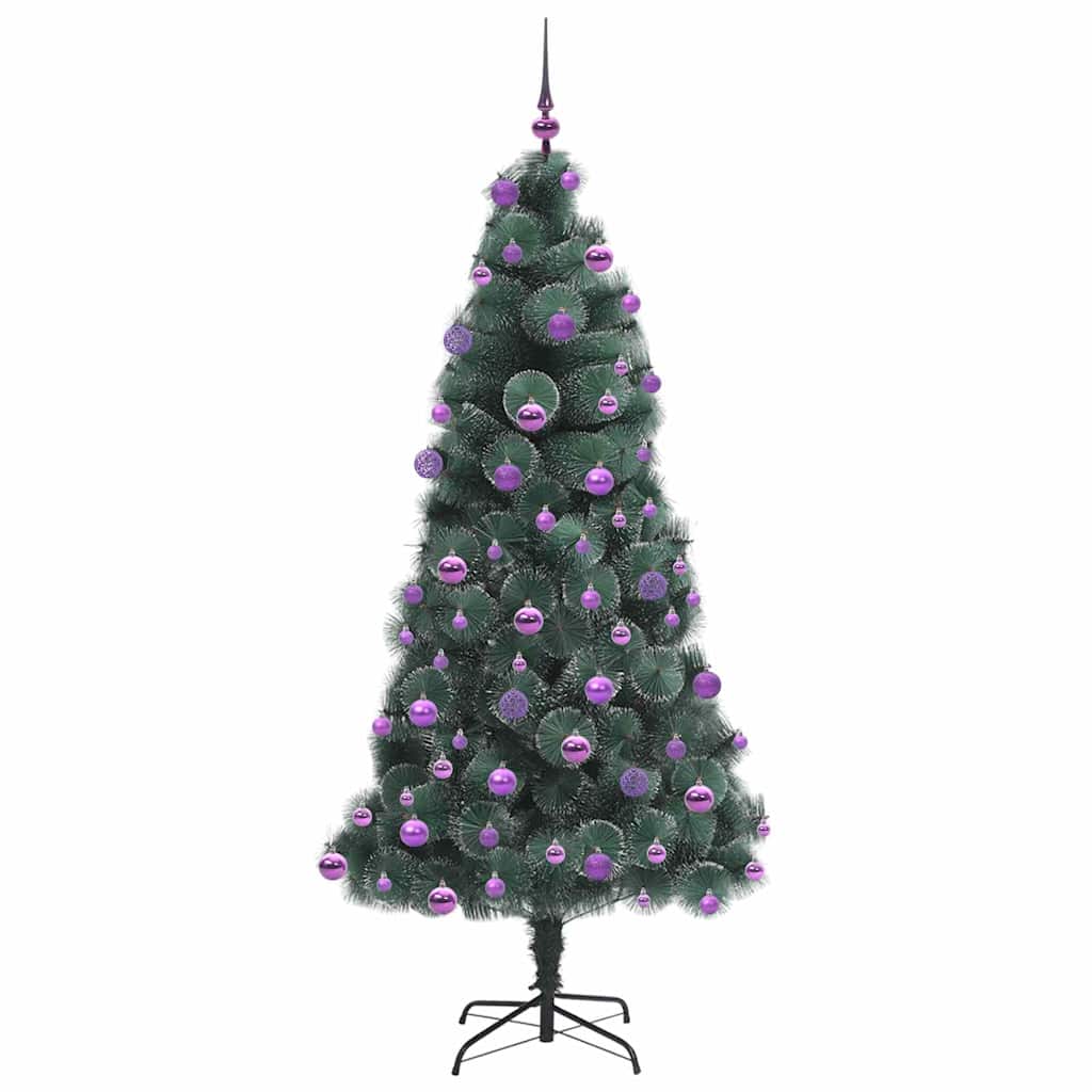 Kunstkerstboom met verlichting en ballenset Groen 210 cm PET is nu te koop bij PeponiXL, paradijselijk wonen!