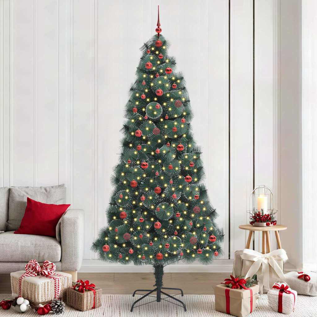 Kunstmatige Vorstvrije Kerstboom met Bal Set Groen 240 cm PET is nu te koop bij PeponiXL, paradijselijk wonen!