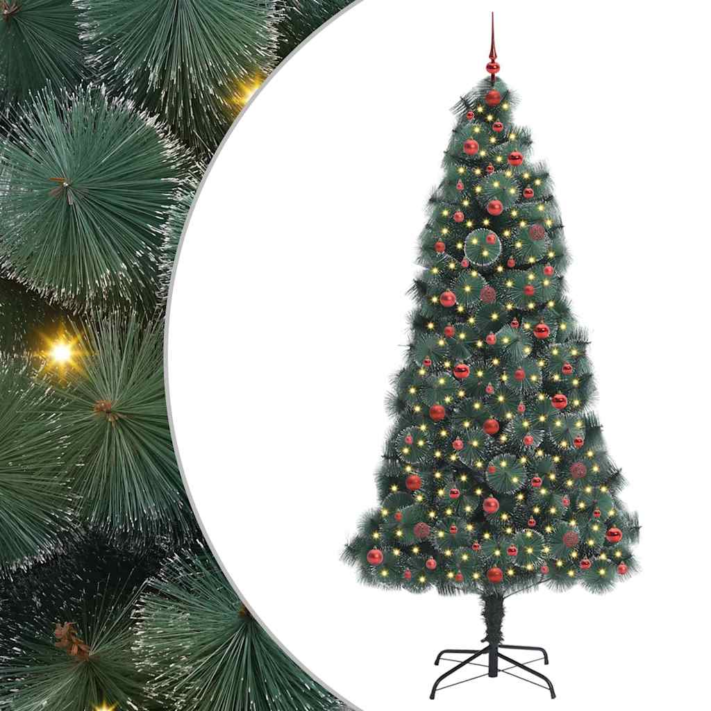 Kunstmatige Vorstvrije Kerstboom met Bal Set Groen 240 cm PET is nu te koop bij PeponiXL, paradijselijk wonen!