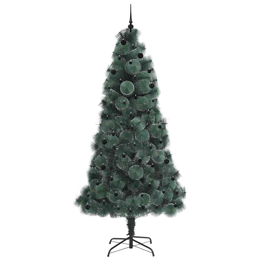 Kunstmatige Voorverlichte Kerstboom met Bolset Groen 240 cm PET is nu te koop bij PeponiXL, paradijselijk wonen!