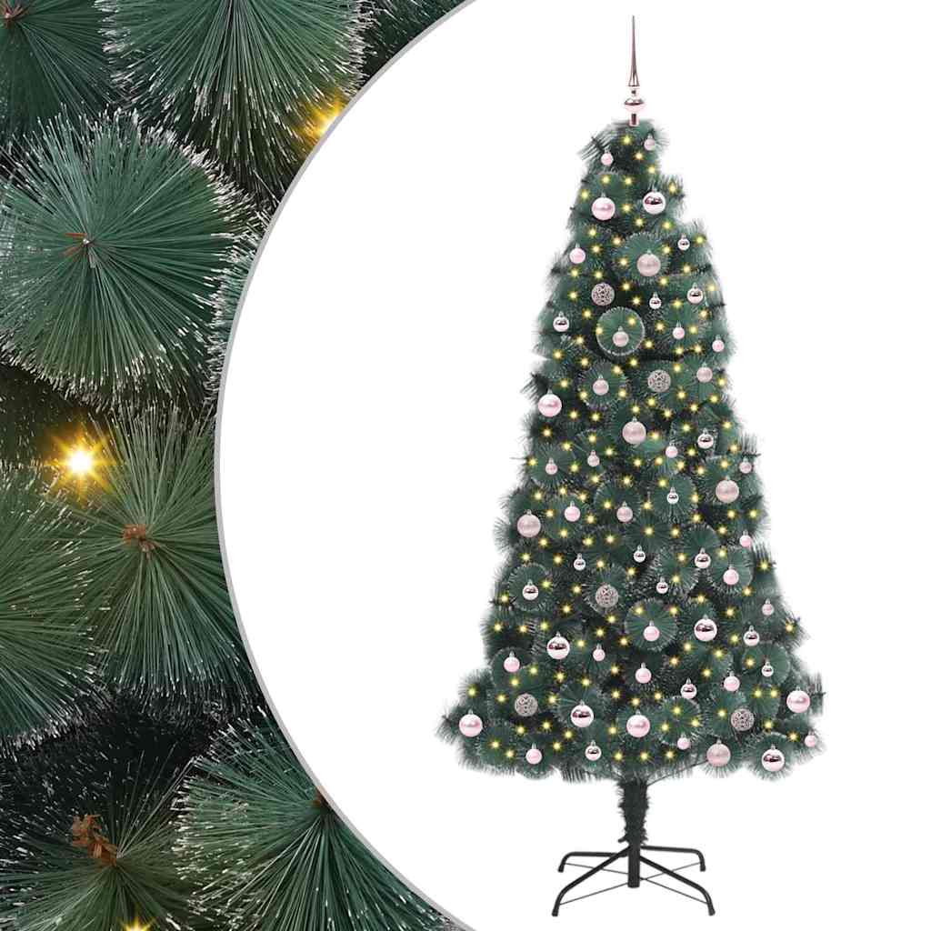 Kunst Kerstboom met Verlichting en Ballenset Groen 240 cm PET is nu te koop bij PeponiXL, paradijselijk wonen!