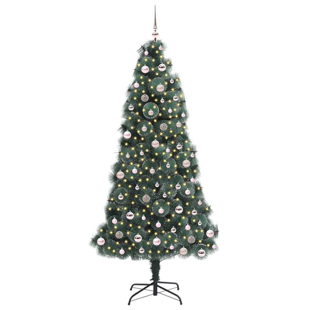 Kunst Kerstboom met Verlichting en Ballenset Groen 240 cm PET is nu te koop bij PeponiXL, paradijselijk wonen!