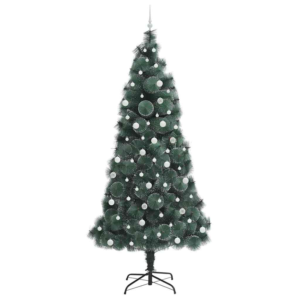 Kunstkerstboom met voorverlichting en ballenset Groen 240 cm is nu te koop bij PeponiXL, paradijselijk wonen!