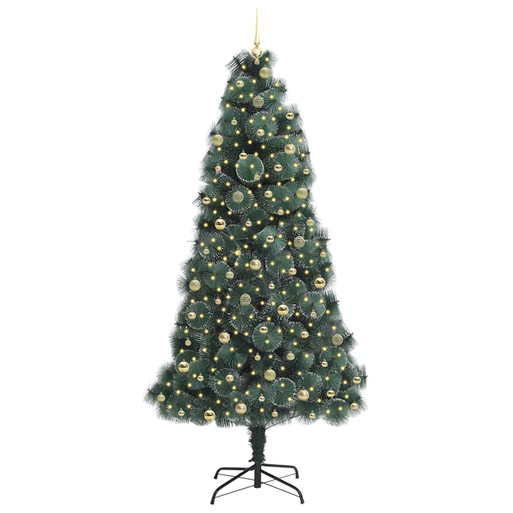 Kunstkerstboom met verlichting en ballenset Groen 240 cm PET is nu te koop bij PeponiXL, paradijselijk wonen!