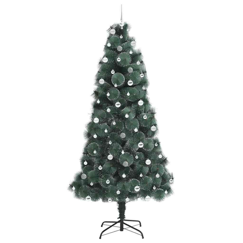 Kunstkerstboom met ballenset, voorverlicht Groen 240 cm PET is nu te koop bij PeponiXL, paradijselijk wonen!