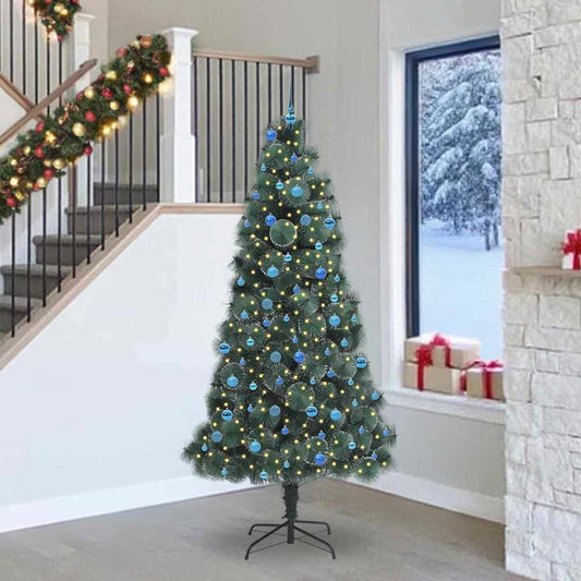 Kunstmatige Voorverlichte Kerstboom met Ballenset Groen 240 cm is nu te koop bij PeponiXL, paradijselijk wonen!