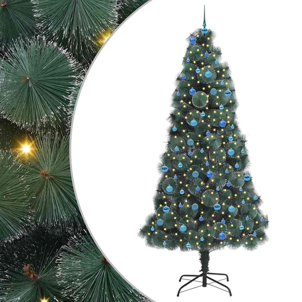 Kunstmatige Voorverlichte Kerstboom met Ballenset Groen 240 cm is nu te koop bij PeponiXL, paradijselijk wonen!