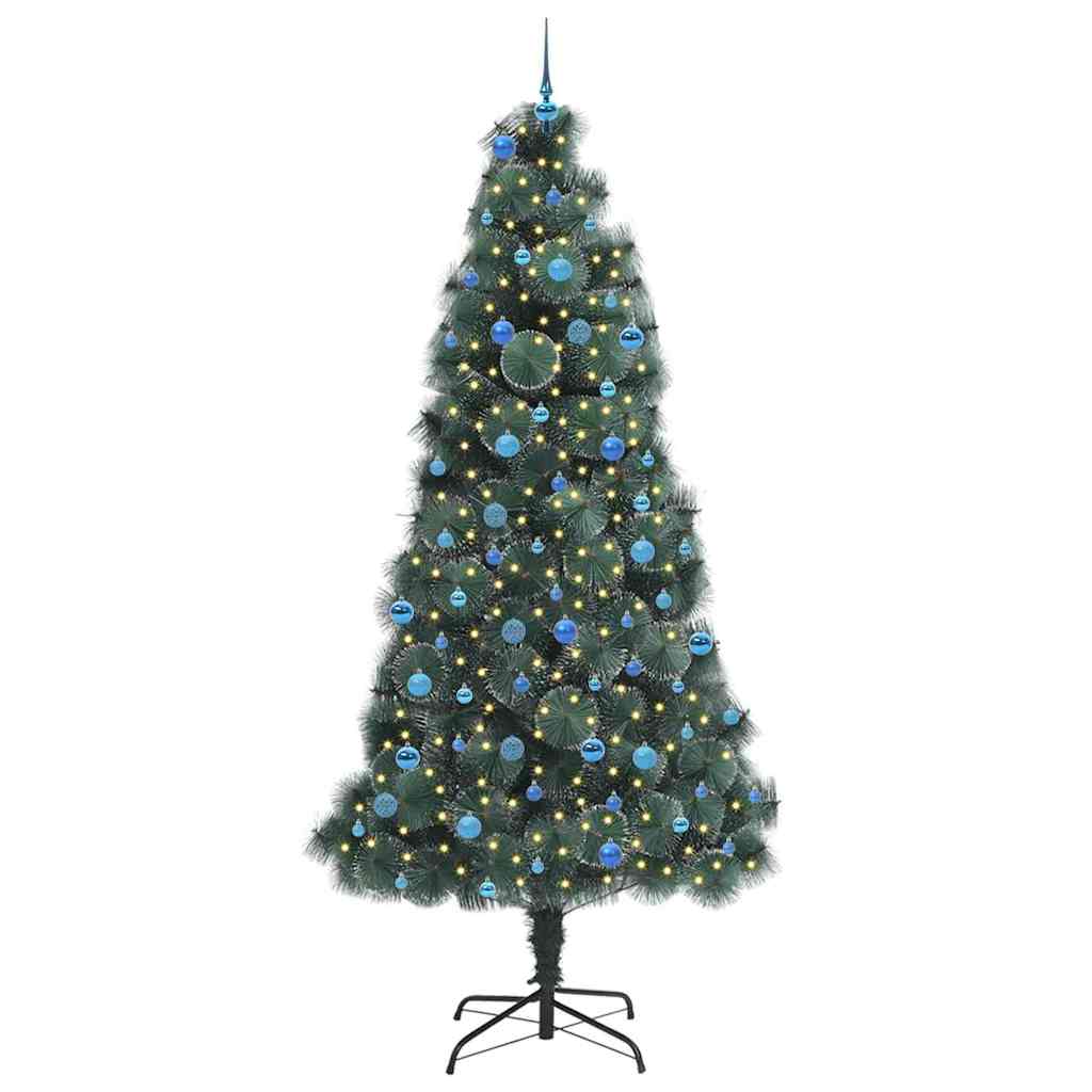 Kunstmatige Voorverlichte Kerstboom met Ballenset Groen 240 cm is nu te koop bij PeponiXL, paradijselijk wonen!