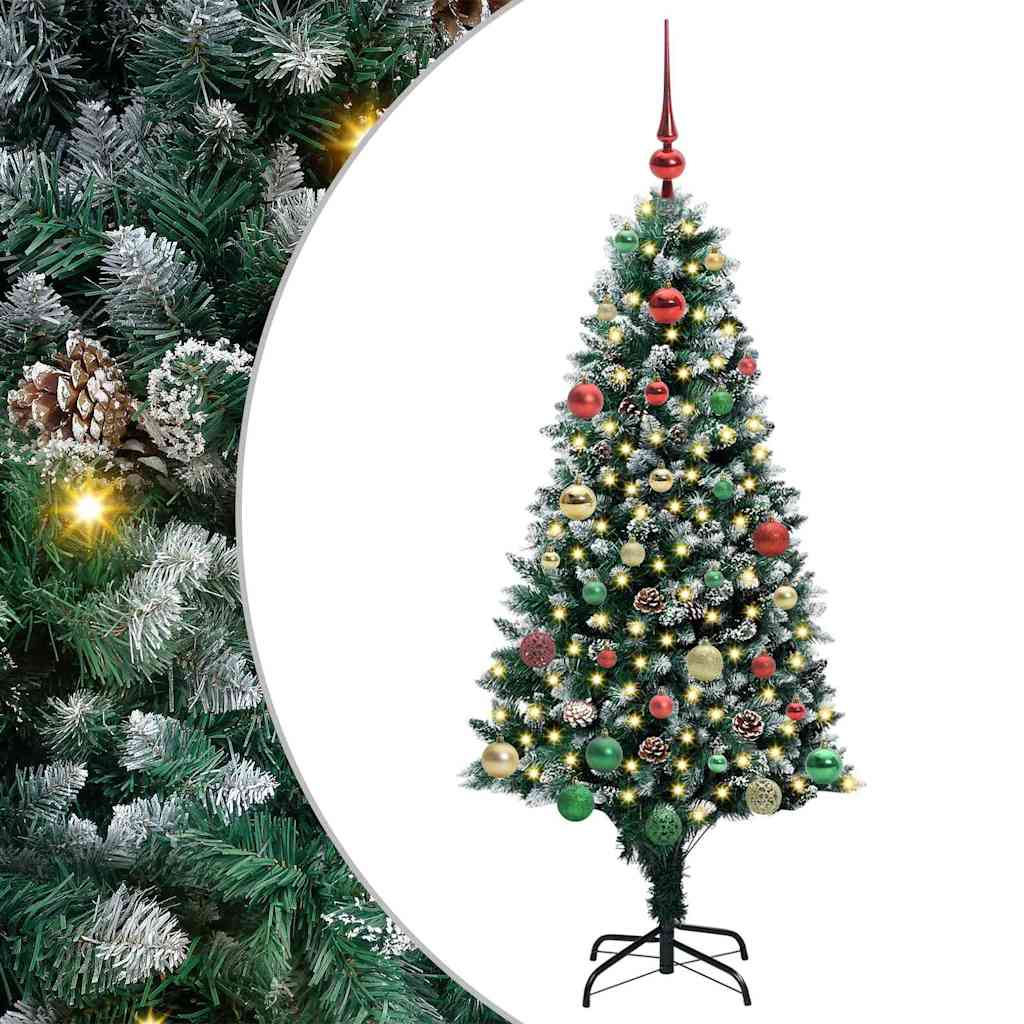 Kunstkerstboom Groen 150 cm PVC en Staal en Kunststof is nu te koop bij PeponiXL, paradijselijk wonen!