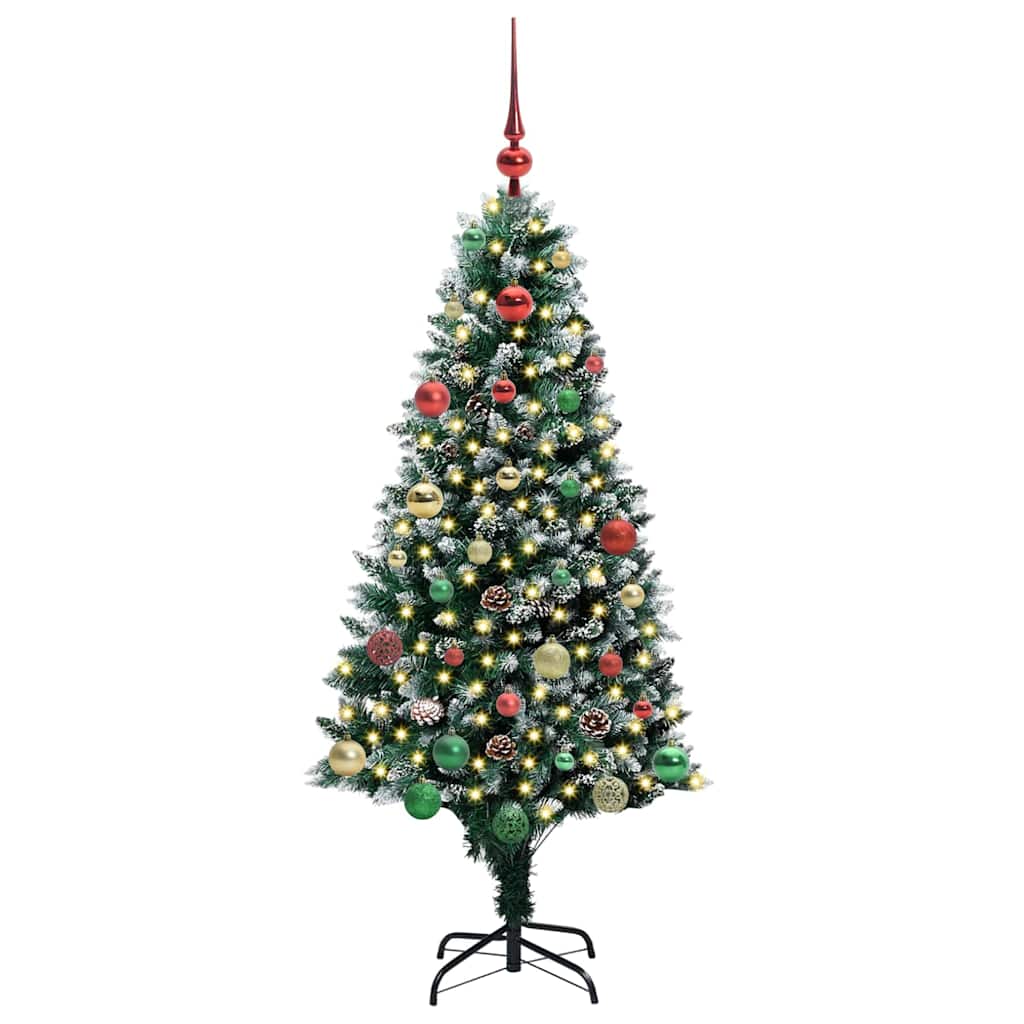 Kunstkerstboom Groen 150 cm PVC en Staal en Kunststof is nu te koop bij PeponiXL, paradijselijk wonen!