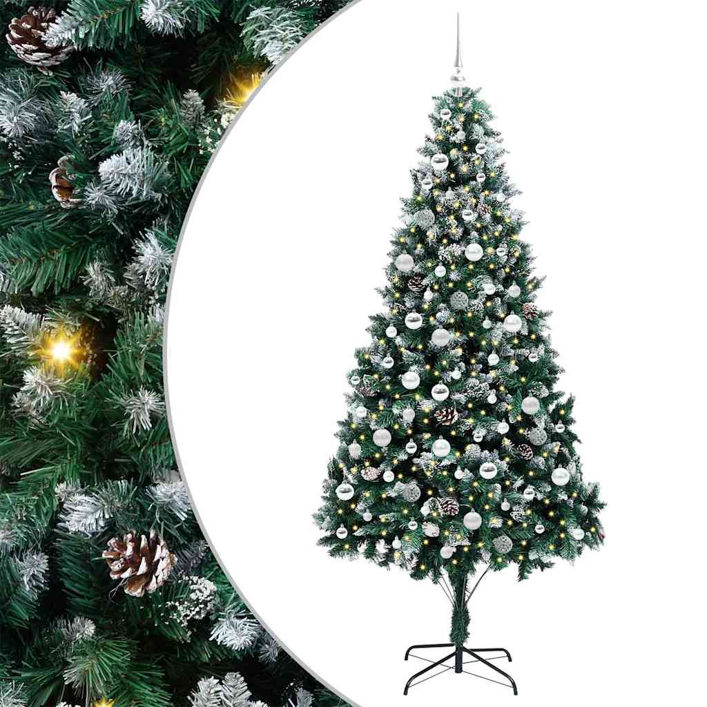 Kunstkerstboom Groen 210 cm PVC en Staal en Kunststof is nu te koop bij PeponiXL, paradijselijk wonen!
